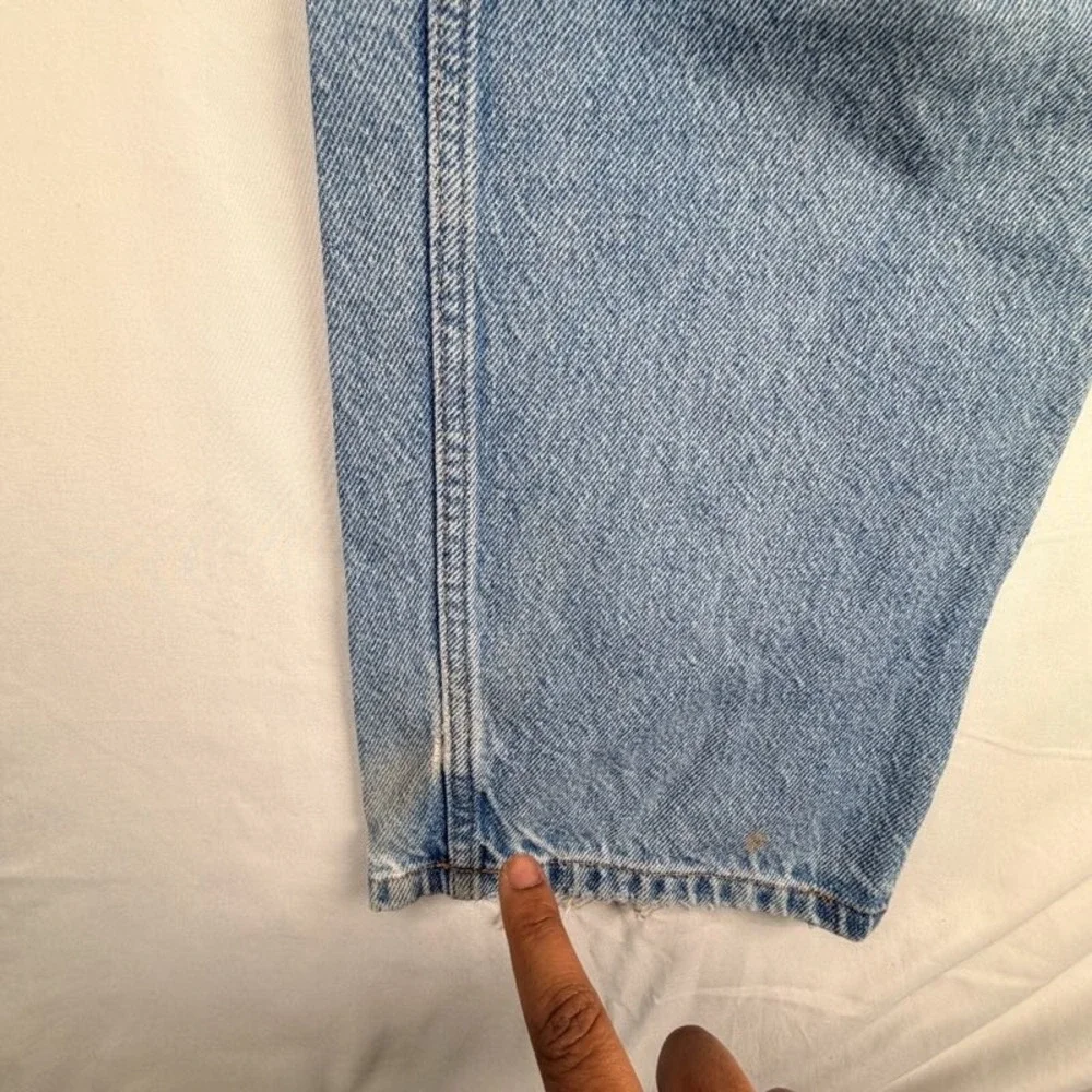 A-Star Denim Co Sugar Skull Embroidered Distressed Light Wash Jeans Mens 32x31